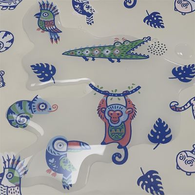 92% Polyester 8% Spandex 165gsm Printed Elastic Waterproof Fabric Water Changed Color