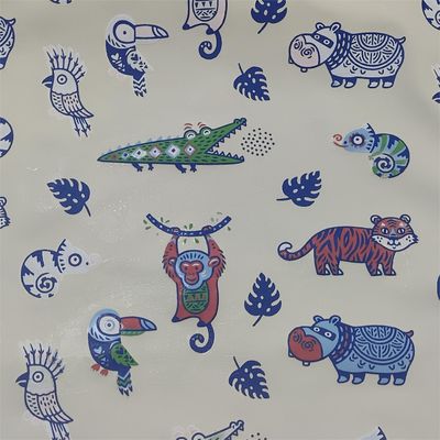 92% Polyester 8% Spandex 165gsm Printed Elastic Waterproof Fabric Water Changed Color